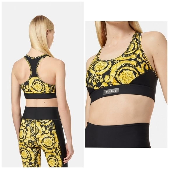 Versace Barocco Print Sports Bra - Picture 2 of 6